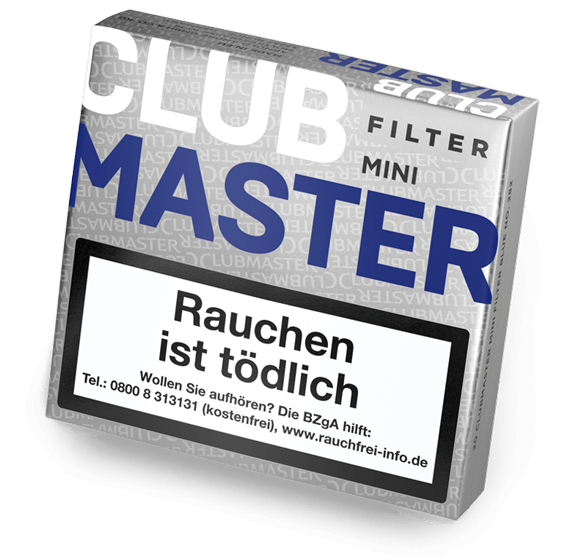 CLUBMASTER Mini Filter Blue Verpackung Perspektive